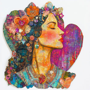 Collage Soup Love Sprouts Paper Bites: 12 Vibrant Pre-Cut Floral and Quirky Paper Designs 110 lb. Paper