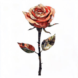 Collage Soup Love Sprouts Paper Bites: 12 Vibrant Pre-Cut Floral and Quirky Paper Designs 110 lb. Paper