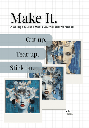 Collage Soup Make It Vol. 1: Faces | Paperback Journal | Prompt-Led Collage Practice