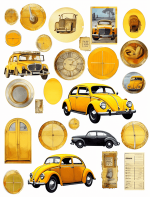 Collage Soup Mellow Yellow: A 70-Page Yellow-Themed Collage eBook