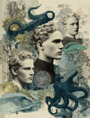 Collage Soup Mermazing (eBook) • Ocean-Inspired Collage Art with Vintage Glam – 80 Pages