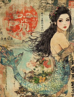 Collage Soup Mermazing (eBook) • Ocean-Inspired Collage Art with Vintage Glam – 80 Pages