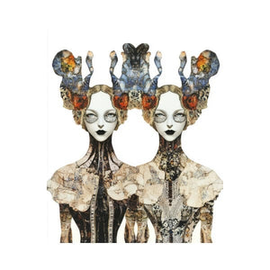 Collage Soup Mystical Twins Paper Bites: 12 Quirky Pre-Cut Designs for Artistic Creations & Crafting Fun 110 lb. Paper