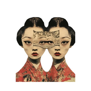 Collage Soup Mystical Twins Paper Bites: 12 Quirky Pre-Cut Designs for Artistic Creations & Crafting Fun 110 lb. Paper