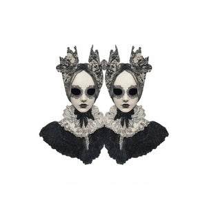 Collage Soup Mystical Twins Paper Bites: 12 Quirky Pre-Cut Designs for Artistic Creations & Crafting Fun 110 lb. Paper