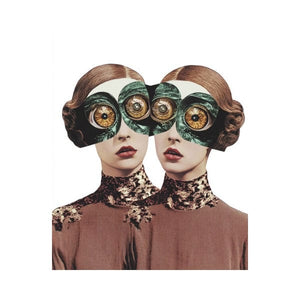 Collage Soup Mystical Twins Paper Bites: 12 Quirky Pre-Cut Designs for Artistic Creations & Crafting Fun 110 lb. Paper