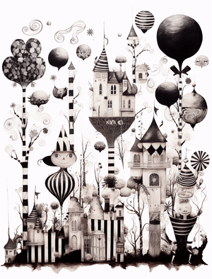 Collage Soup Neither Here, Nor There: A High-Contrast Paperback Collage Collection