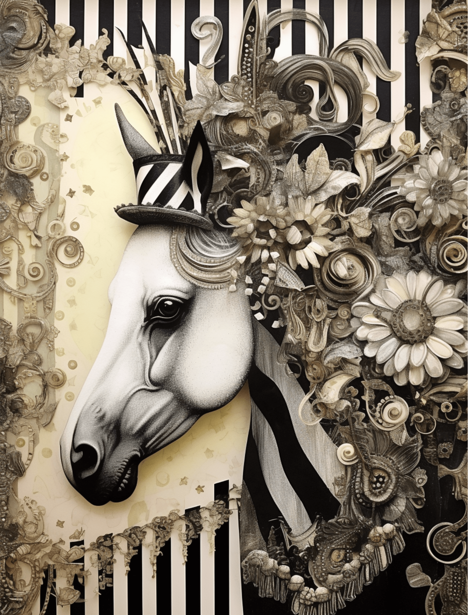 Collage Soup Neither Here, Nor There: A High-Contrast Paperback Collage Collection