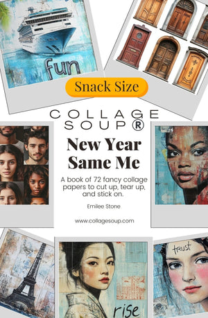 Collage Soup New Year, Same Me (Paperback) | Mixed-Media Vision Board Collage Book