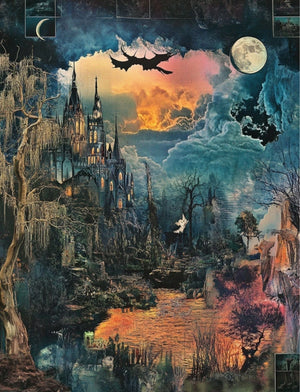 Collage Soup Not A Fairytale – Alice’s Version (eBook) | Dark Halloween Collage Collection Inspired by Wonderland