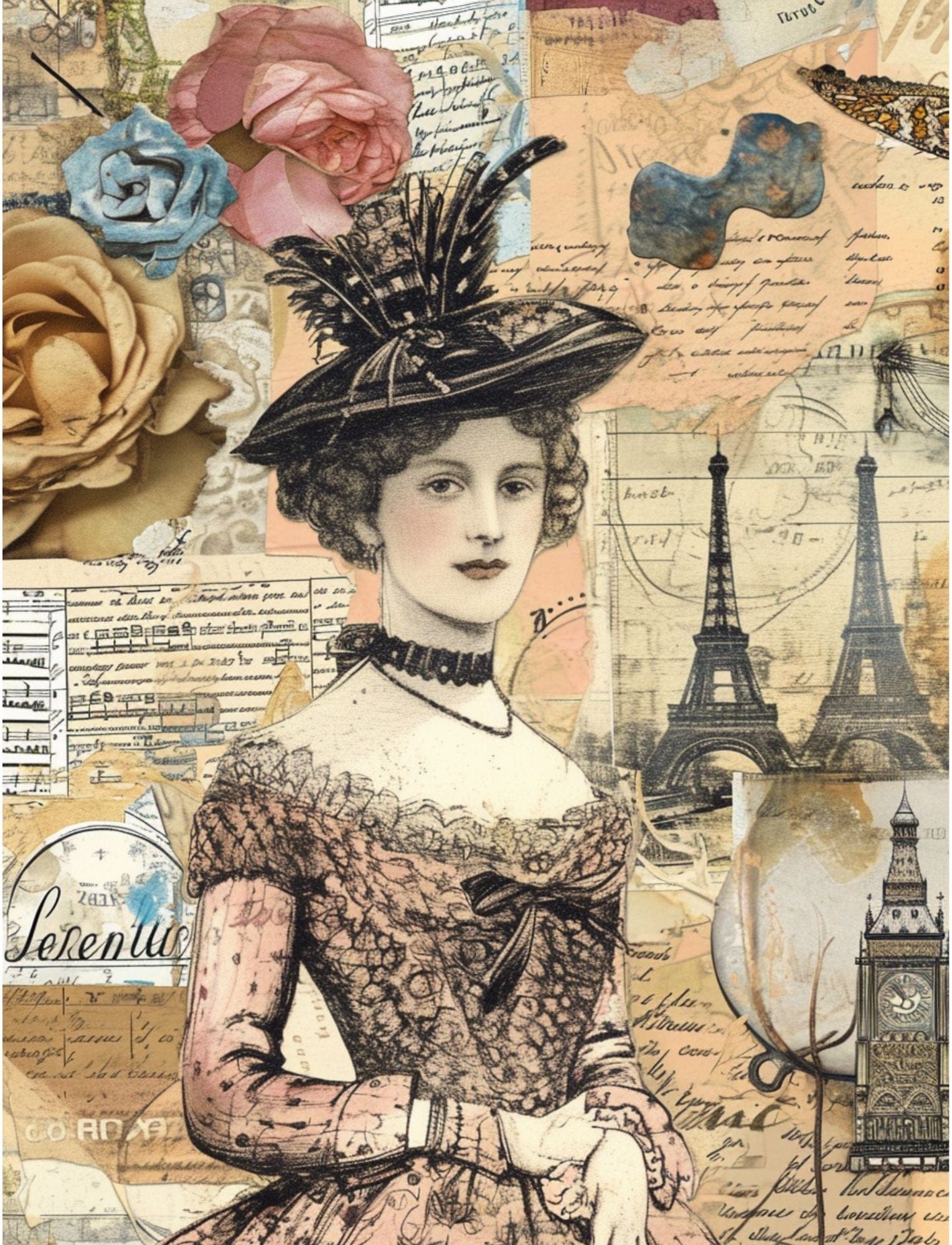 Collage Soup Ooo, La, La...a French inspired eBook