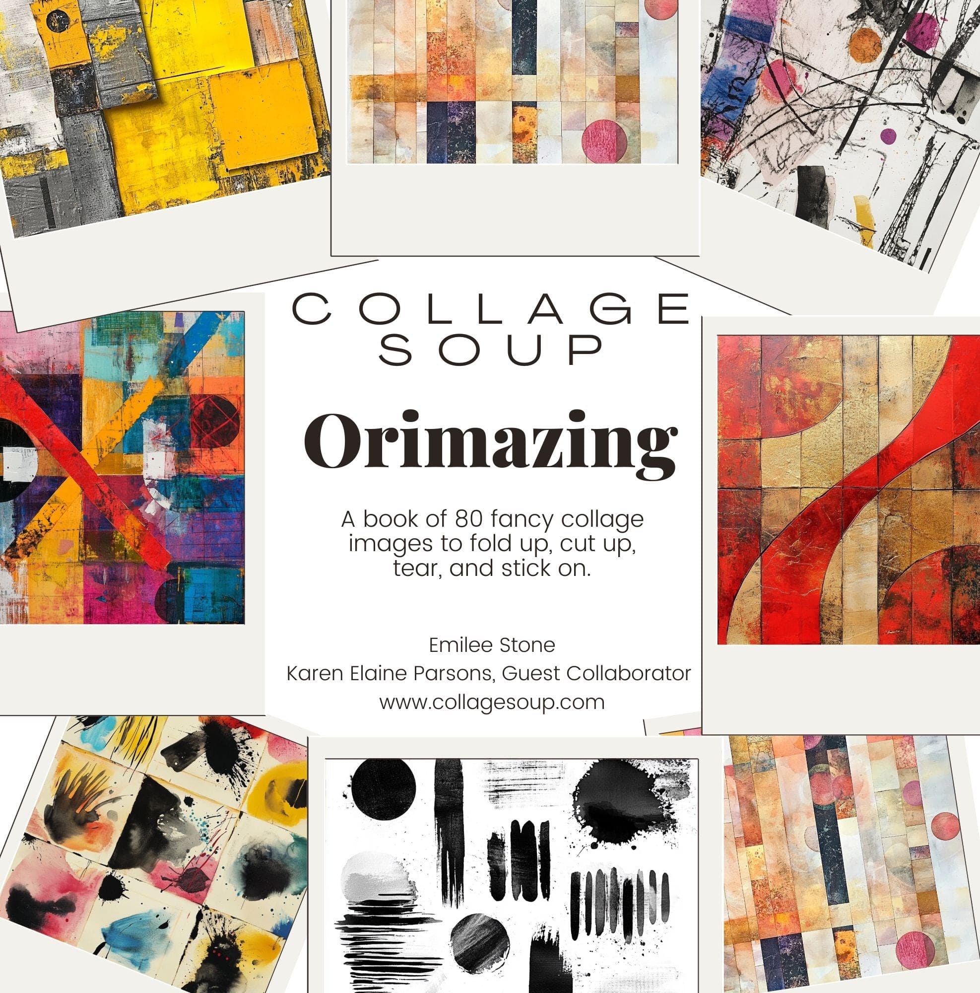 Collage Soup Orimazing: Double-Sided Origami & Collage Paper Collection 80 Pages: Perfect for Origami, Mixed Media Art & Journal Making – Double-Sided Abstract & Pastel Papers