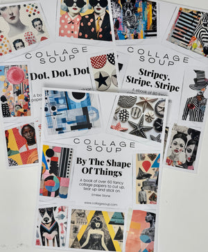 Collage Soup Patterns Pack (eBook Bundle) Includes Stripey Stripe Stripe, Dot Dot Dot & By The Shape Of Things – 240 Pages