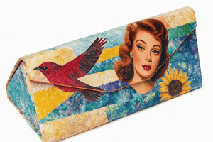 Collage Soup Project 1048 – Collaged Eyeglass Case | DIY Craft Kit with Collage Papers, Gems & Mod Podge