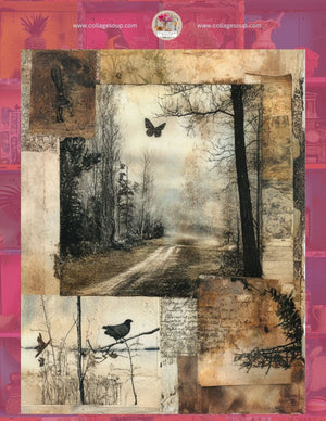 Collage Soup Queen of Hearts Sampler (eBook) FREE Preview of Grunge & Elegance Collage Art – 8 Pages FREE Special Edition