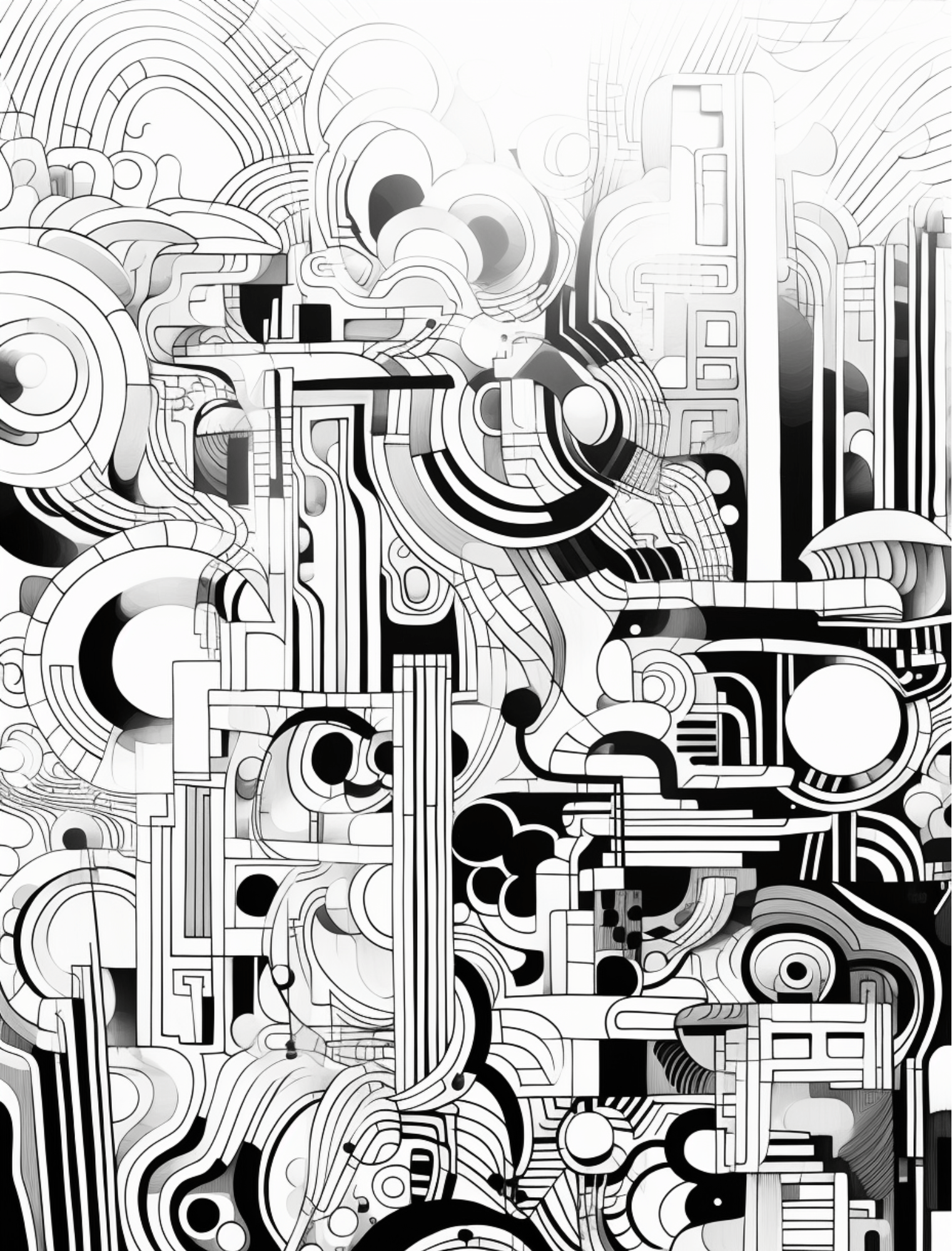 Collage Soup Quirvoxen Imaginary Art – 75+ Pages of Abstract Coloring & Mixed Media