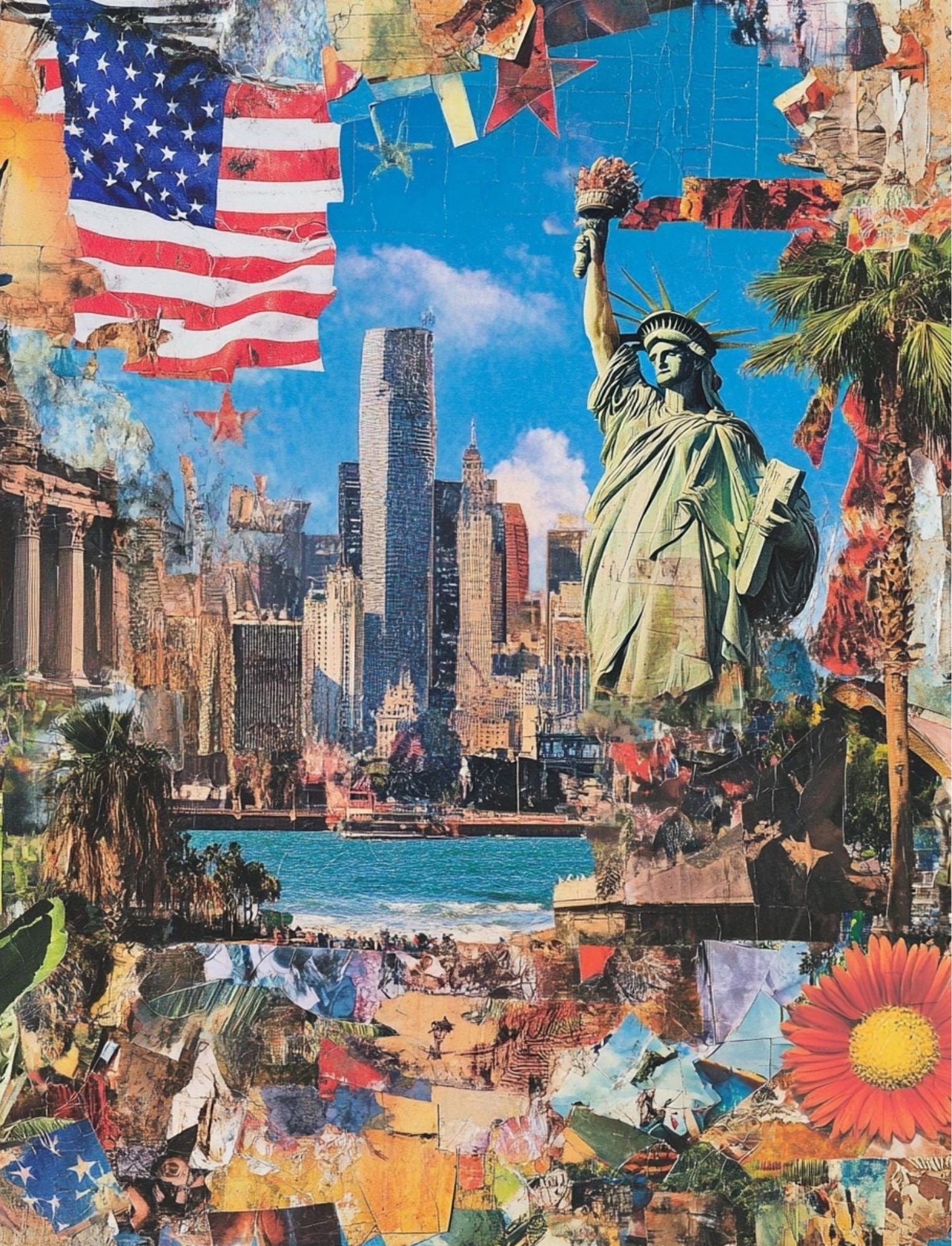 Collage Soup Red, White & Weird (eBook) Patriotic & Playful Printable Collage – 80 Pages