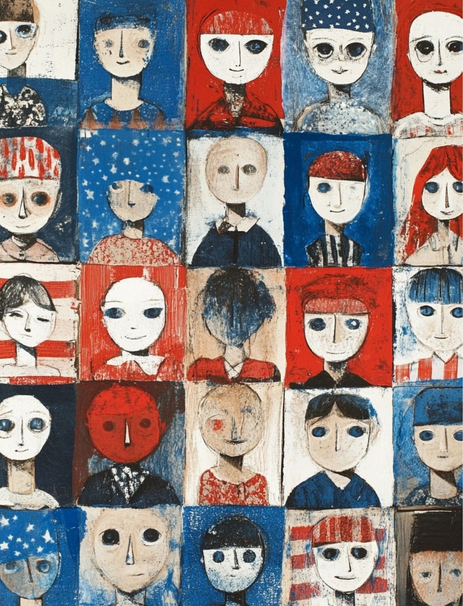Collage Soup Red, White & Weird (eBook) Patriotic & Playful Printable Collage – 80 Pages