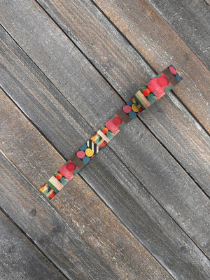 Collage Soup Retro Geometrics – Washi Tape | Bold Circles, Stripes & Blocks in Teal, Red & Mustard