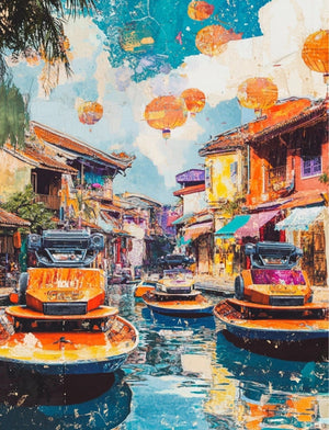 Collage Soup Robotropica (eBook) Whimsical Sci-Fi and Tropical Cut-and-Collage Pages – 80 Pages