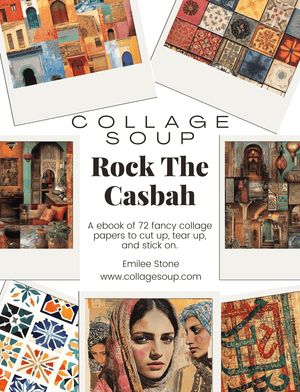 Collage Soup Rock the Casbah (eBook) | 74 Pages of Moroccan Collage Papers, Patterns & Textures for Journals & Mixed Media