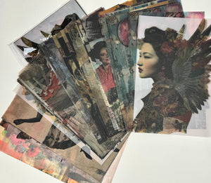 Collage Soup Scrap Pack – Eclectica: Translucent Collage Paper Set (50 Pieces)