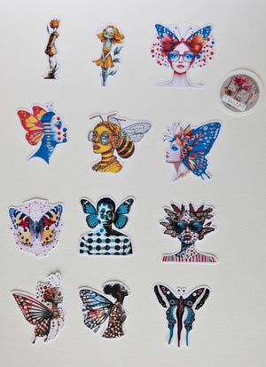 Collage Soup Spring Fling Paper Bites – Playful Spring Characters and Nature Designs for Creative Projects - 110 lb. Paper 12 Designs