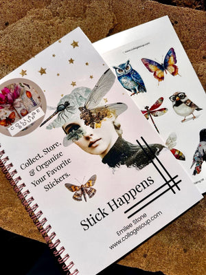 Collage Soup Stick Happens – Sticker Storage Book with Double-Sided Release Pages & Free Sticker Sheet