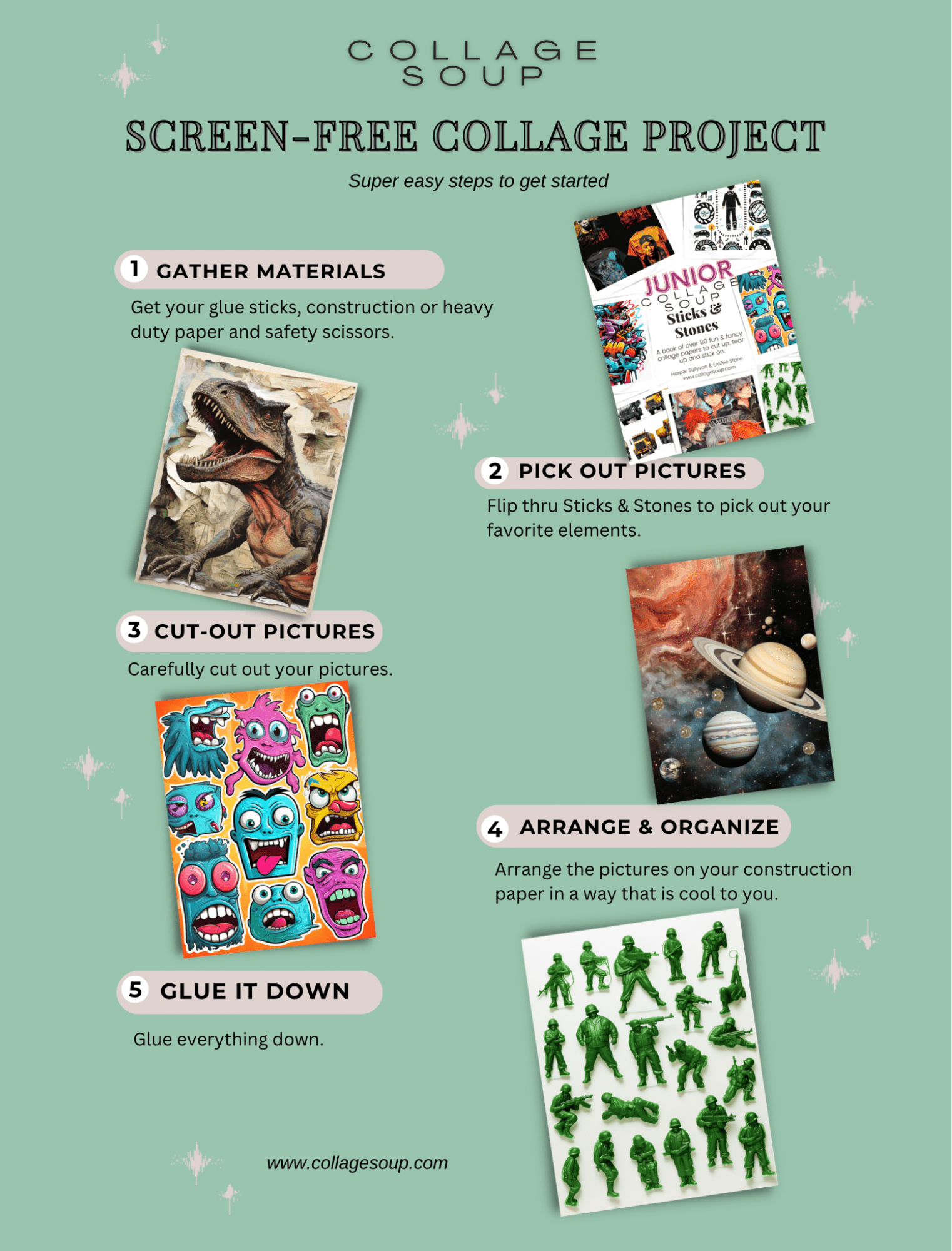 Collage Soup Sticks & Stones: Collage Soup for Kids – A Fun & Creative Adventure