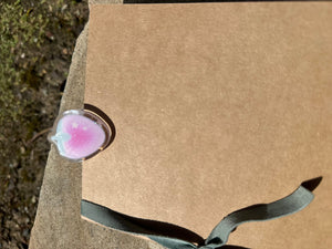 Collage Soup Strawberry Sparkle Clip – Glittery Red Resin Journal Clip (2”)