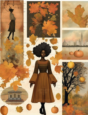 Collage Soup Sweater Weather – eBook | 80 Pages of Cozy Autumn Collage Papers with Quirky Characters