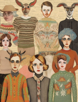 Collage Soup Sweater Weather – eBook | 80 Pages of Cozy Autumn Collage Papers with Quirky Characters