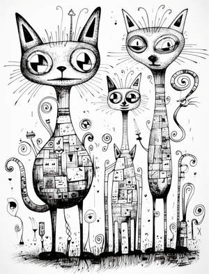 Collage Soup The Art of Cat – A Whimsical Coloring & Mixed Media Book