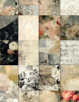 Collage Soup The Collagist’s Way | eBook | Fancy collage papers, scrollwork textures, artistic journaling pages
