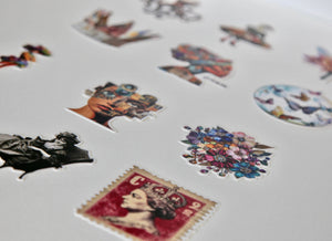 Collage Soup The Original Chonky Bites - Quirky Die-Cut Paper Designs on 300 lb Paper for Collages, Journals & Paper Crafts - 12 Premium Designs
