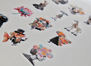 Collage Soup The "Original" Paper Bites: Vibrant Pre-Cut Paper Designs for Journals, Cards & Mixed Media Art 110 lb. Paper 12 Designs