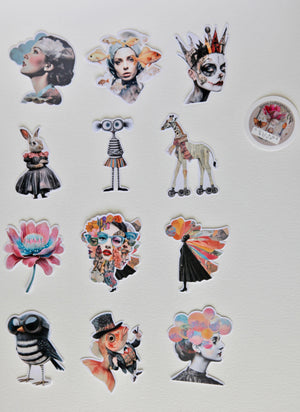 Collage Soup The "Original" Paper Bites: Vibrant Pre-Cut Paper Designs for Journals, Cards & Mixed Media Art 110 lb. Paper 12 Designs