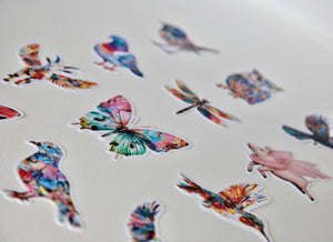 Collage Soup Things That Fly – Quirky Flying Oddities for Mixed Media & Collage (Paper Bites) 110 lb. Paper 12 Designs