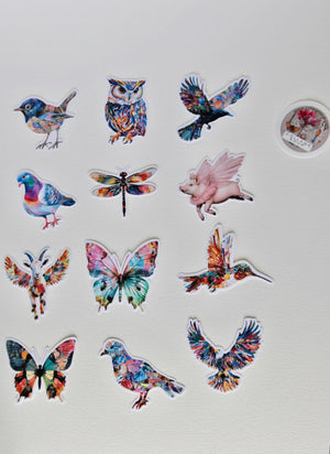 Collage Soup Things That Fly – Quirky Flying Oddities for Mixed Media & Collage (Paper Bites) 110 lb. Paper 12 Designs