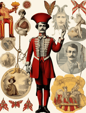 Collage Soup Three Ring Circus – A 60-Page Vintage Circus Collage eBook