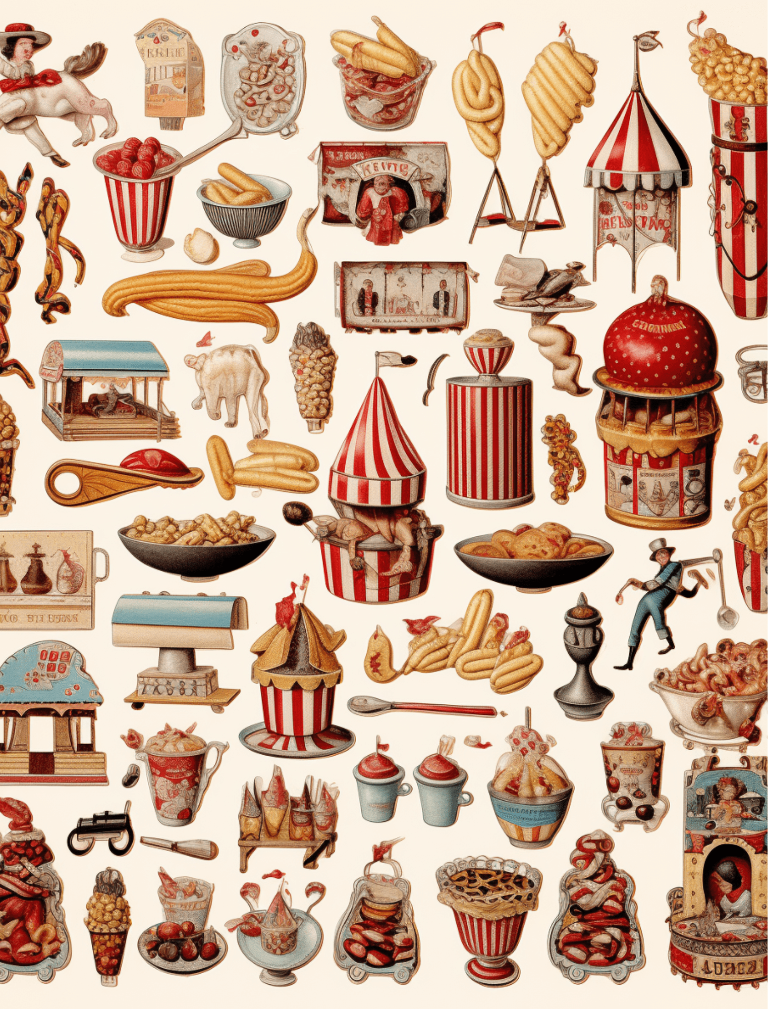 Collage Soup Three Ring Circus – A 60-Page Vintage Circus Collage eBook