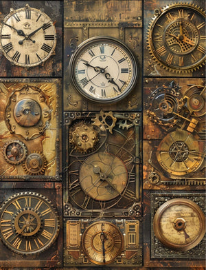 Collage Soup Timekeeper’s Atlas (eBook) Fantasy Collage Art with Gears, Maps & Steampunk Style – 90 Pages