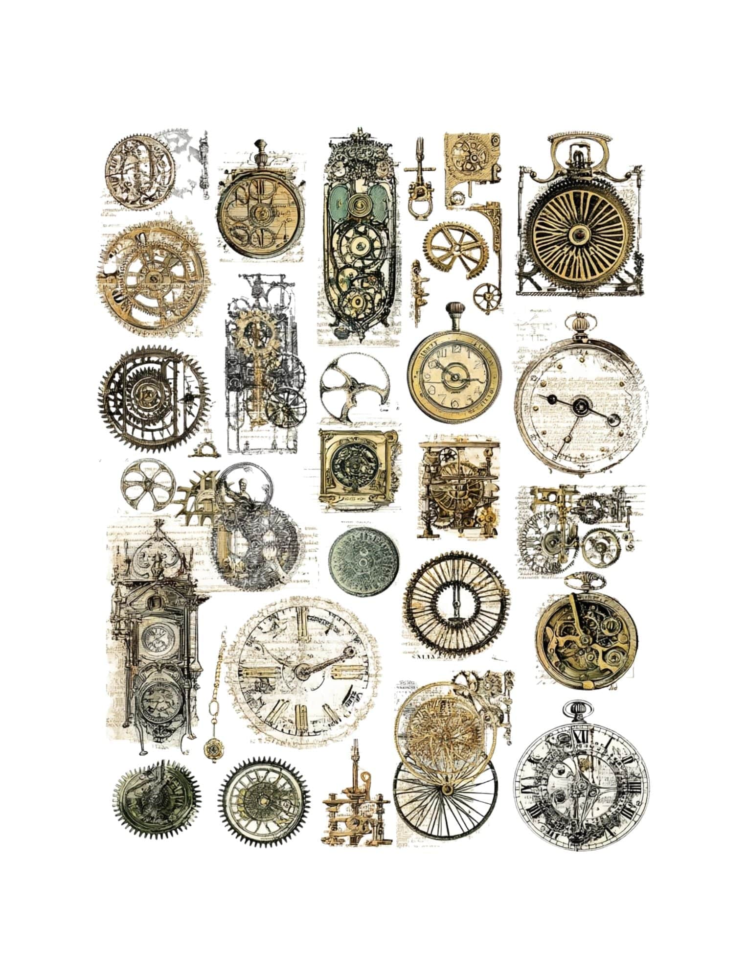 Collage Soup Timekeeper’s Atlas (eBook) Fantasy Collage Art with Gears, Maps & Steampunk Style – 90 Pages