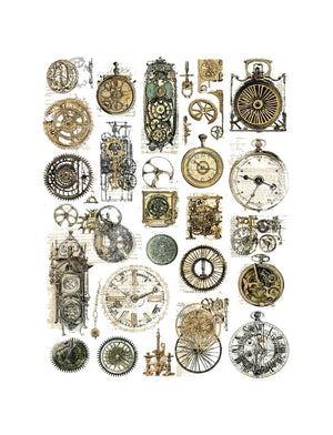 Collage Soup Timekeeper’s Atlas (eBook) Fantasy Collage Art with Gears, Maps & Steampunk Style – 90 Pages