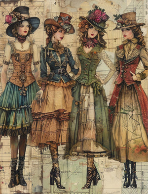 Collage Soup Timekeeper’s Atlas (eBook) Fantasy Collage Art with Gears, Maps & Steampunk Style – 90 Pages
