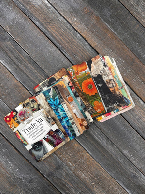 Collage Soup Trade Ya – 31-Day ATC Deck | Daily Affirmations & Artist Trading Card Prompts for Creative Journaling