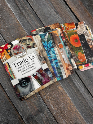 Collage Soup Trade Ya – 31-Day ATC Deck | Daily Affirmations & Artist Trading Card Prompts for Creative Journaling