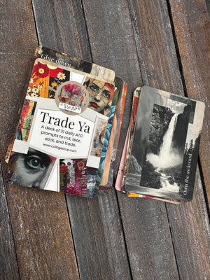 Collage Soup Trade Ya – 31-Day ATC Deck | Daily Affirmations & Artist Trading Card Prompts for Creative Journaling