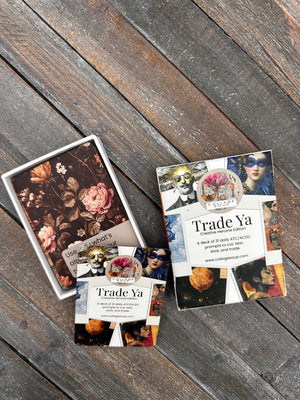 Collage Soup Trade Ya! — Creative Heroine Edition | Prompt Deck | 31-card ATC art prompts for daily creative practice