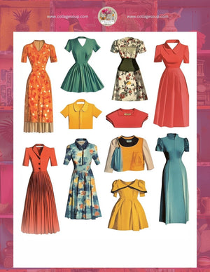 Collage Soup Vintage Photos & Dress-Up Kit (eBook) FREE Printable Collage Sheets – 4 Pages FREE Special Edition